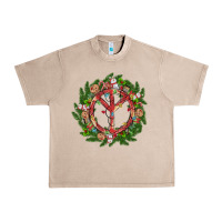 French Oak Christmas peace Urban Heavy Tee - MaliasSmallBusiness