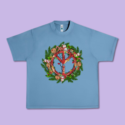 Christmas Peace Urban Heavy Tee Designed By Maliassmallbusiness