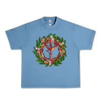 Pebble Blue Christmas peace Urban Heavy Tee - MaliasSmallBusiness