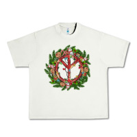 Pistachio Christmas peace Urban Heavy Tee - MaliasSmallBusiness