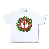 White Christmas peace Urban Heavy Tee - MaliasSmallBusiness