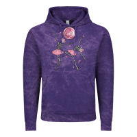 Cloud Purple skeleton ballerina Vintage Hoodie - MaliasSmallBusiness