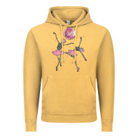 Vintage Mustard skeleton ballerina Vintage Hoodie - MaliasSmallBusiness