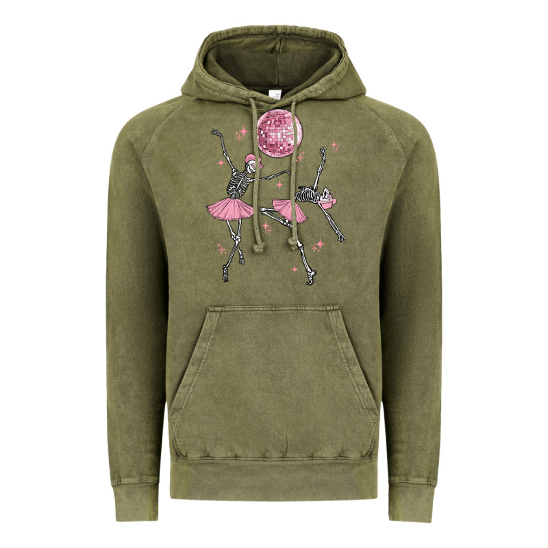 Skeleton Ballerina Vintage Hoodie by MaliasSmallBusiness | Teevron