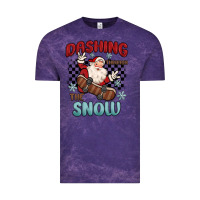 Cloud Purple dashing through the snow Vintage Tee - MaliasSmallBusiness