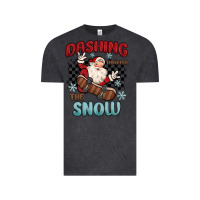 Vintage Black dashing through the snow Vintage Tee - MaliasSmallBusiness