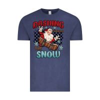 Vintage Denim dashing through the snow Vintage Tee - MaliasSmallBusiness