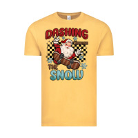 Vintage Mustard dashing through the snow Vintage Tee - MaliasSmallBusiness