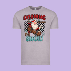 Dashing Through The Snow Vintage Tee Designed By Maliassmallbusiness