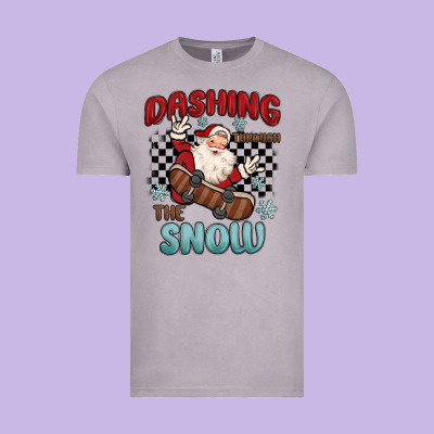Dashing Through The Snow Vintage Tee Designed By Maliassmallbusiness