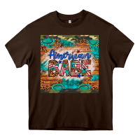 Chocolate Brown american babe Heavy Core Tee - Artiststas
