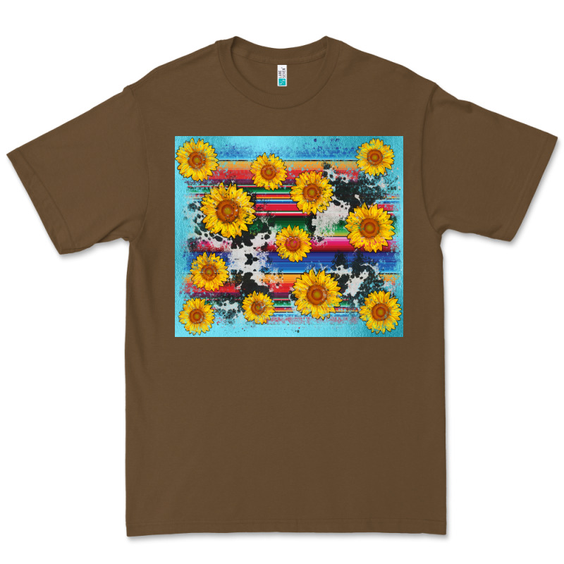 Serape Cowhide Sunflower Premium Tee by AdoDesignShop | Teevron