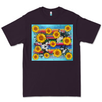 Plum serape cowhide sunflower Premium Tee - AdoDesignShop