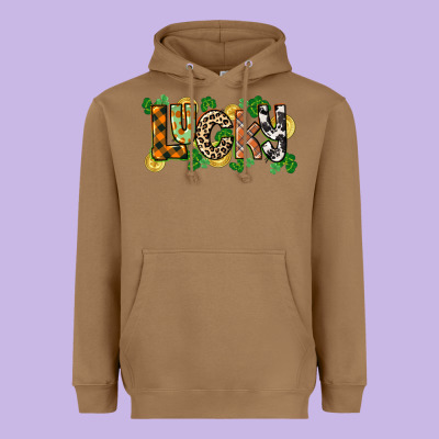 Western Lucky St. Patrick's Day Heavyweight Hoodie Designed By Cowgirlartshop