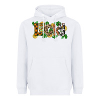 White Western lucky St. Patrick's Day Heavyweight Hoodie - CowGirlArtShop