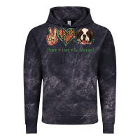 Peace Love St. Bernard Vintage Hoodie | Teevron