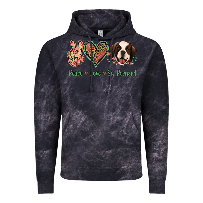Peace Love St. Bernard Vintage Hoodie by Jasminsmagicworld | Teevron