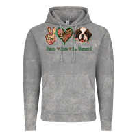 Cloud Rock Peace Love St. Bernard Vintage Hoodie - Jasminsmagicworld