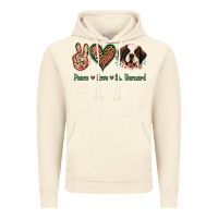 Vintage Artic Peace Love St. Bernard Vintage Hoodie - Jasminsmagicworld