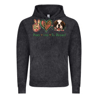 Vintage Black Peace Love St. Bernard Vintage Hoodie - Jasminsmagicworld