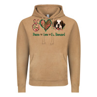 Vintage Camel Peace Love St. Bernard Vintage Hoodie - Jasminsmagicworld