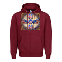 Burgundy American mom Zipper Hoodie - TumblerDesignByShophia