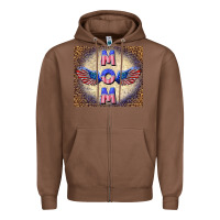 Chestnut American mom Zipper Hoodie - TumblerDesignByShophia