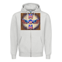 Dove Grey American mom Zipper Hoodie - TumblerDesignByShophia