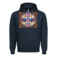Navy American mom Zipper Hoodie - TumblerDesignByShophia