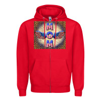 Red American mom Zipper Hoodie - TumblerDesignByShophia