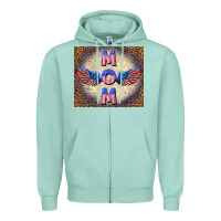 Seafoam American mom Zipper Hoodie - TumblerDesignByShophia