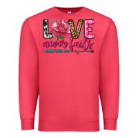 Cardinal love never fails Premium Sweatshirt - OliviaCreatesArt