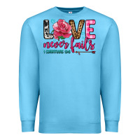 Ocean Blue love never fails Premium Sweatshirt - OliviaCreatesArt