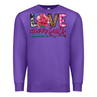 Purple love never fails Premium Sweatshirt - OliviaCreatesArt