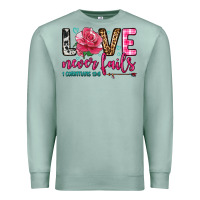 Seafoam love never fails Premium Sweatshirt - OliviaCreatesArt