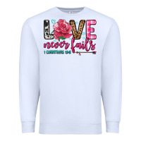 White love never fails Premium Sweatshirt - OliviaCreatesArt