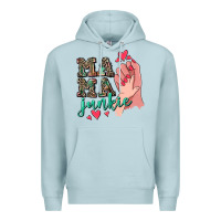 Blue Mist Mama Junkie Mother's Day Premium Hoodie - CowGirlArtShop