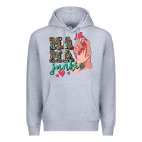 Heather Grey Mama Junkie Mother's Day Premium Hoodie - CowGirlArtShop