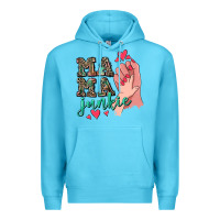 Ocean Blue Mama Junkie Mother's Day Premium Hoodie - CowGirlArtShop