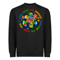 Black what makes you different is what makes you beautif Heavyweight Sweatshirt - Artiststas
