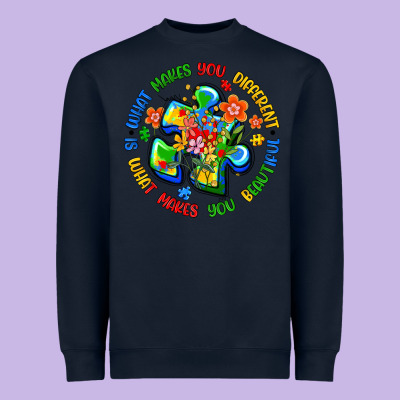 What Makes You Different Is What Makes You Beautif Heavyweight Sweatshirt Designed By Artiststas