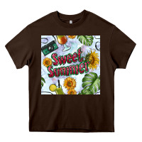 Chocolate Brown sweet summer seamless pattern Heavy Core Tee - BundleAndBundleShop