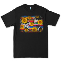 Black serape cowhide sunflower background Premium Tee - AdoDesignShop
