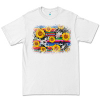 White serape cowhide sunflower background Premium Tee - AdoDesignShop