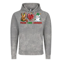 Cloud Rock peace love snowman Vintage Hoodie - NancyCooperArtShop
