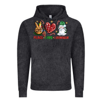 Vintage Black peace love snowman Vintage Hoodie - NancyCooperArtShop
