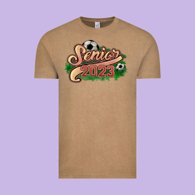 Senior 2023 Soccer Vintage Tee Designed By Nancycooperartshop