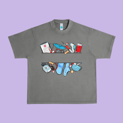 Custom Name Nurse Urban Heavy Tee Designed By Maliassmallbusiness
