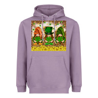 Lavender St. Patrick's Day gnomies with leopard tumbler Heavyweight Hoodie - HowdyJamesFarm