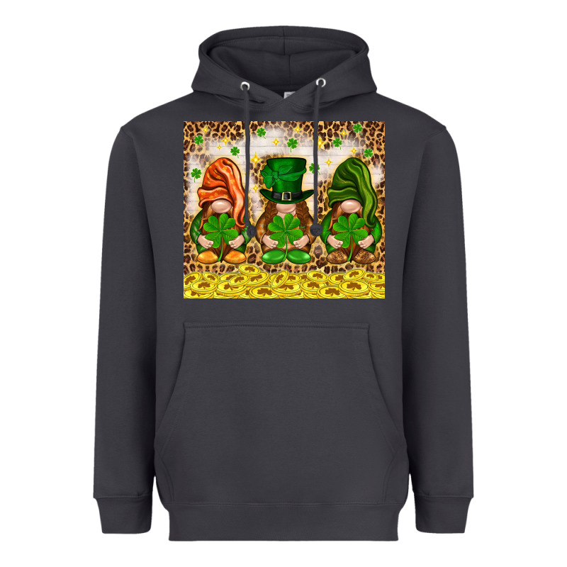 St. Patrick's Day Gnomies With Leopard Tumbler Heavyweight Hoodie by HowdyJamesFarm | Teevron